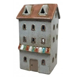 Village Pottery Tealight House Grey