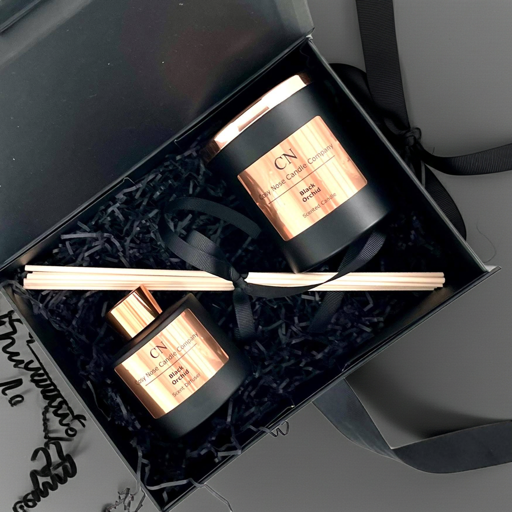 Black Copper Candle Diffuser Gift Set