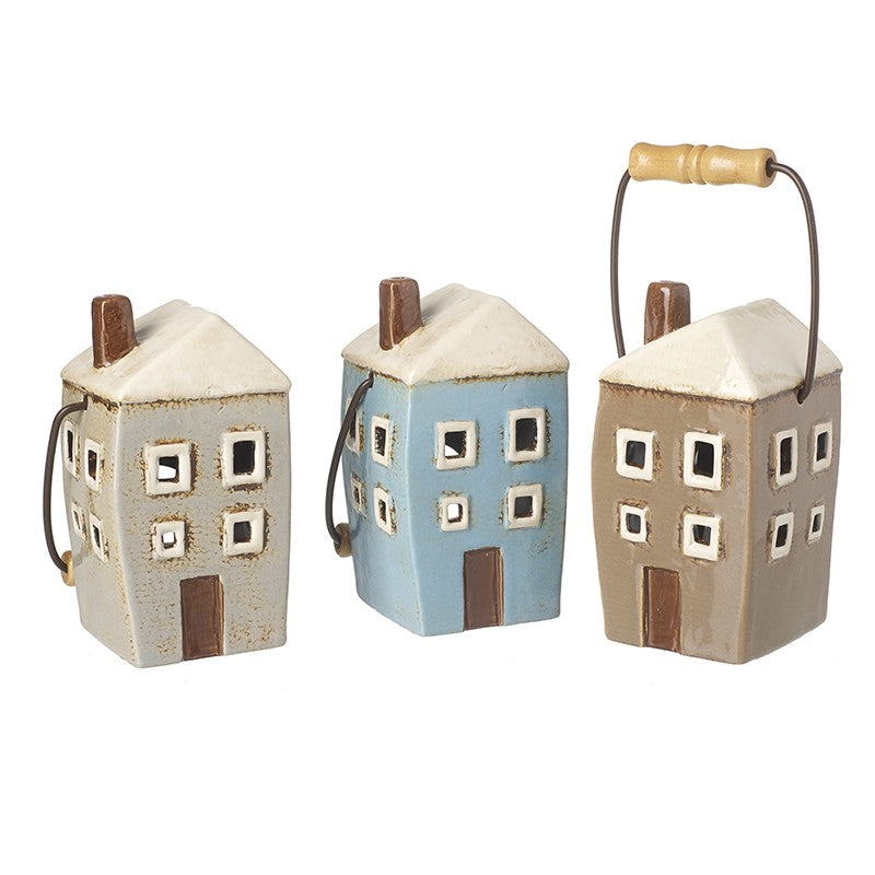 Village Pottery Small Tea Light Houses