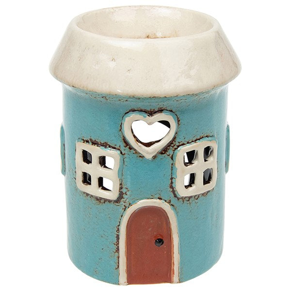 Village Pottery House Wax Burner (Teal)