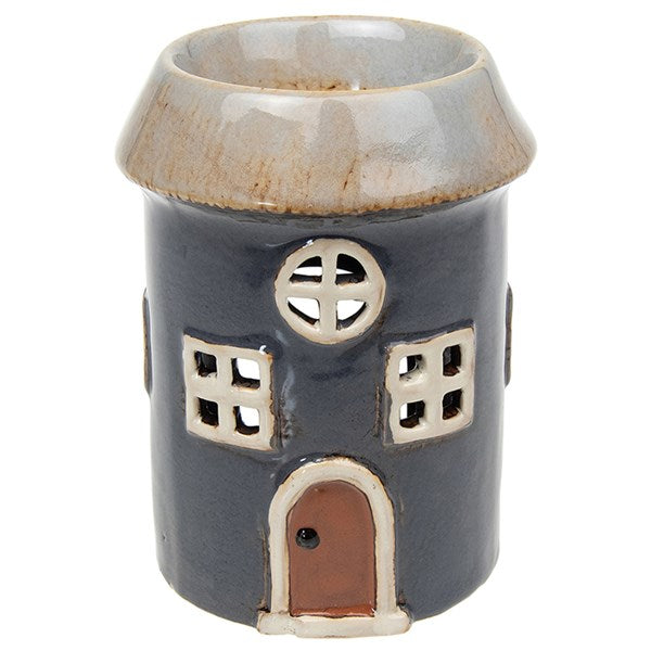 Village Pottery House Wax Burner (Blue)