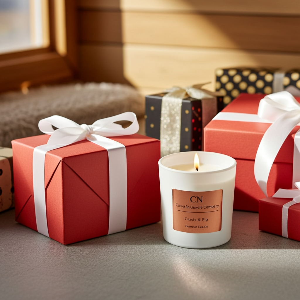 White Copper Candle