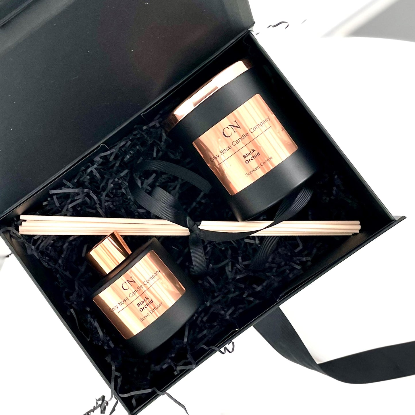 Black Copper Candle Diffuser Gift Set