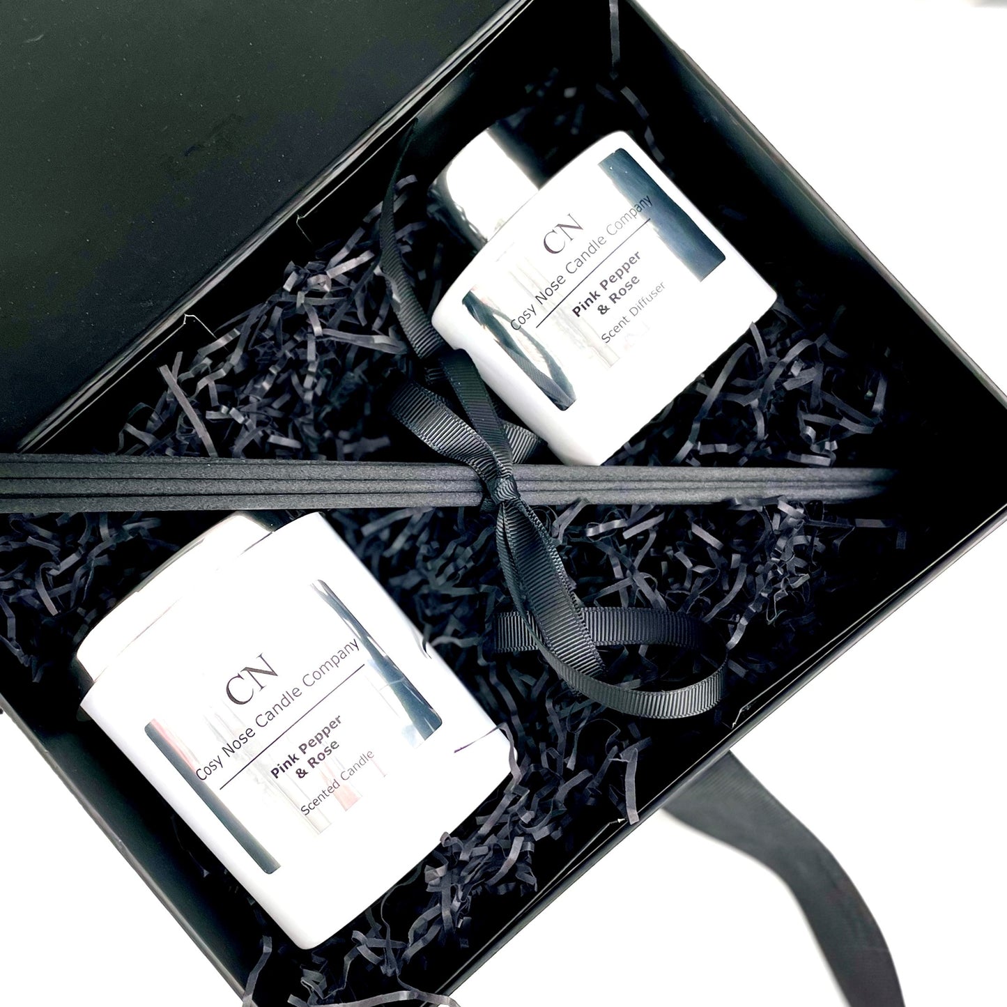 White Silver Candle Diffuser Gift Set