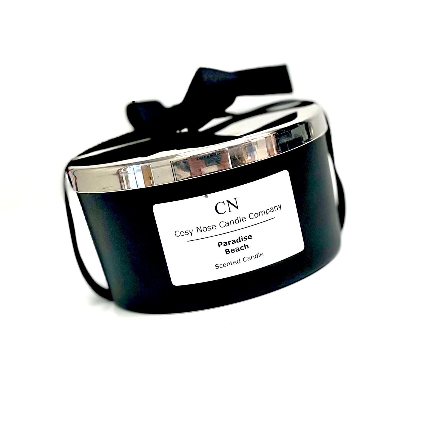 Black Silver Tri Wick Candle