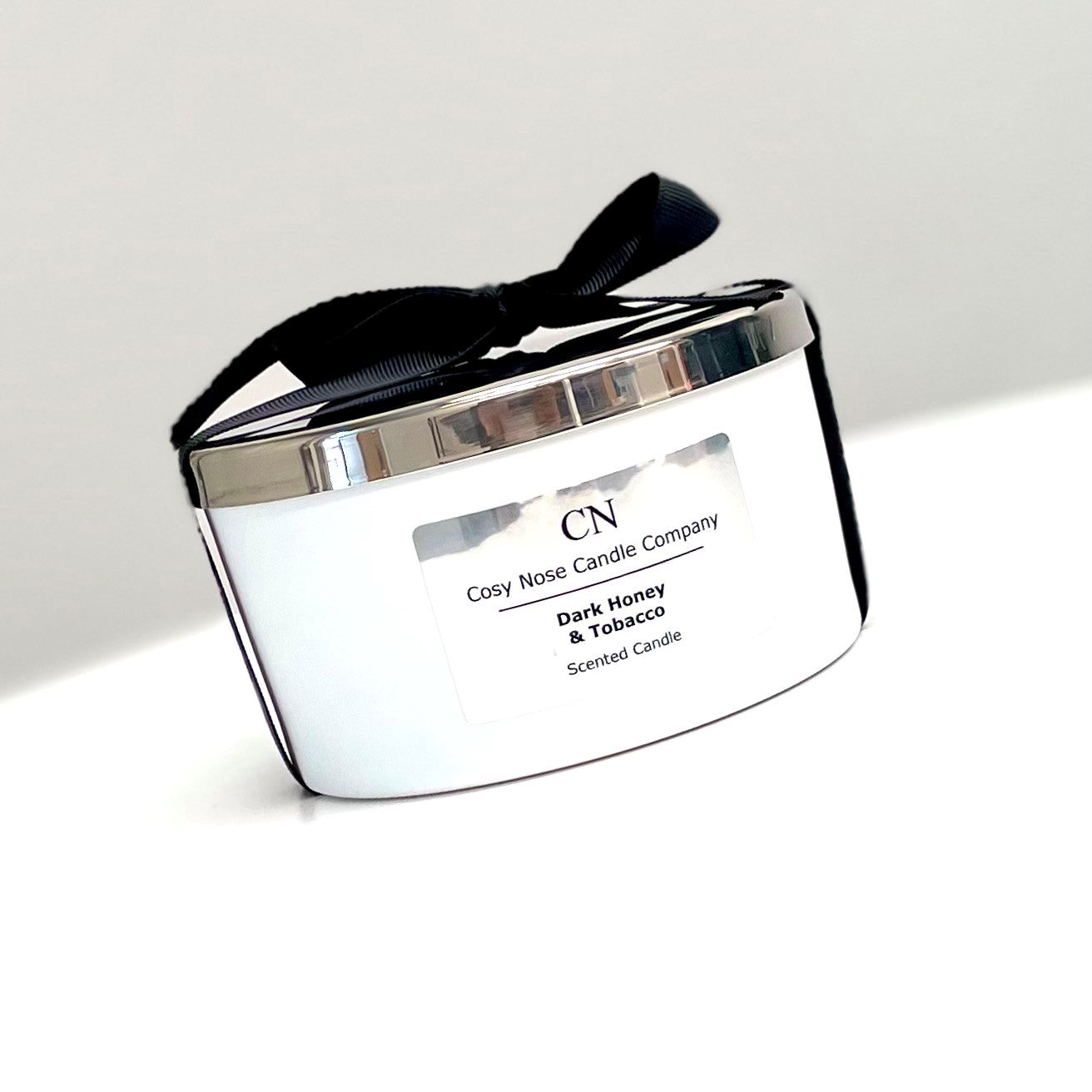 White Silver Tri Wick Candle