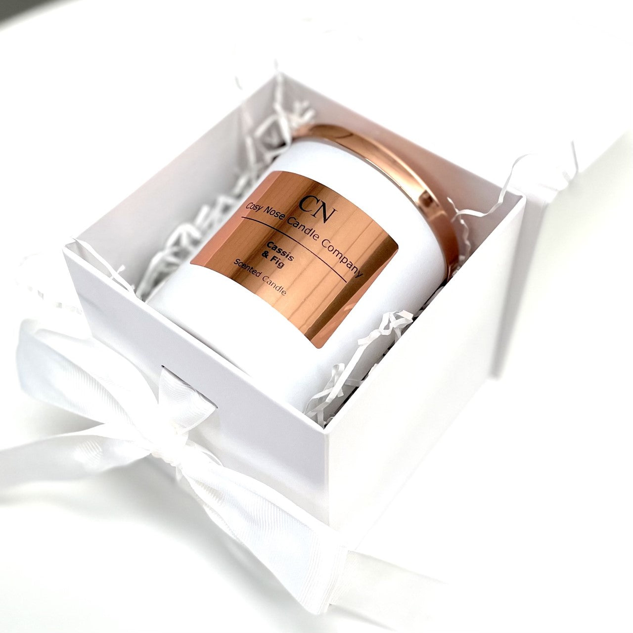 White Copper Candle