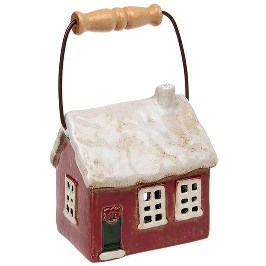 Village Pottery Tealight/Lantern Cottage (Xmas)