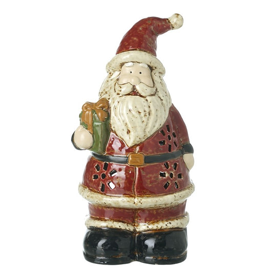 Father Christmas Tea Light Holder - 21cm