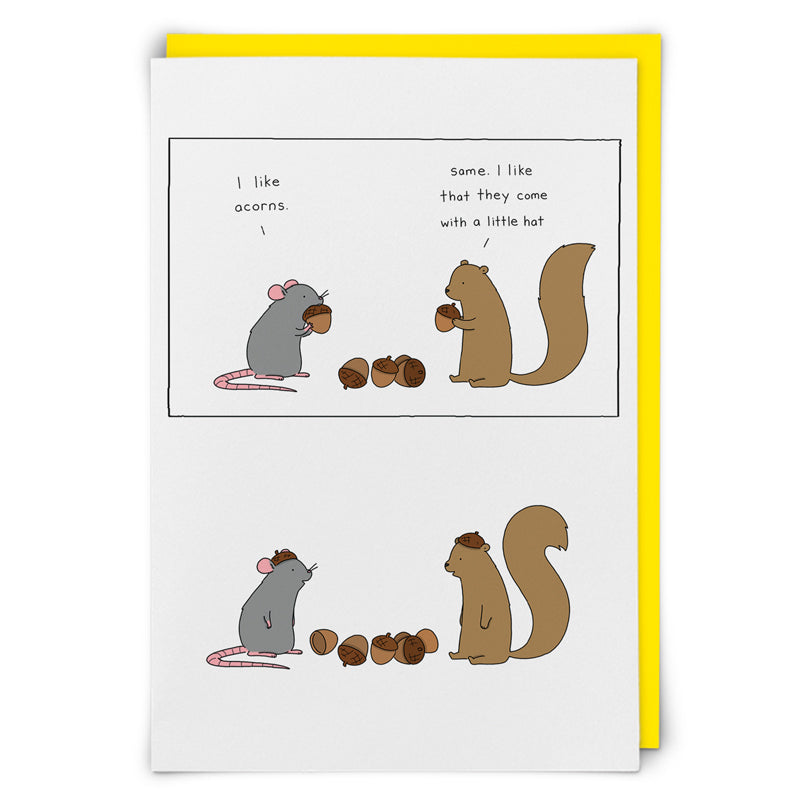 "Acorn Hat" Greeting Card