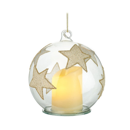 Glass Bauble with Stars