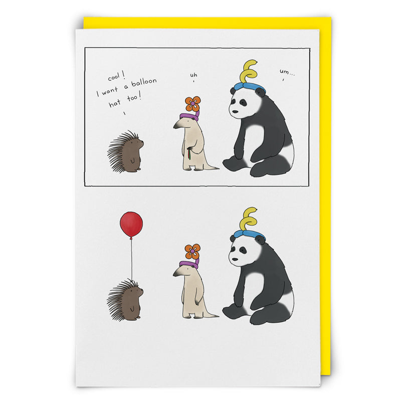 "Balloon Hat" Greeting Card