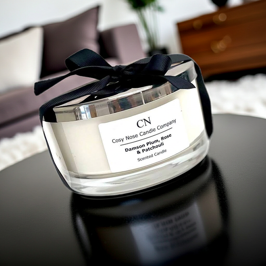 Clear Silver Tri Wick Candle