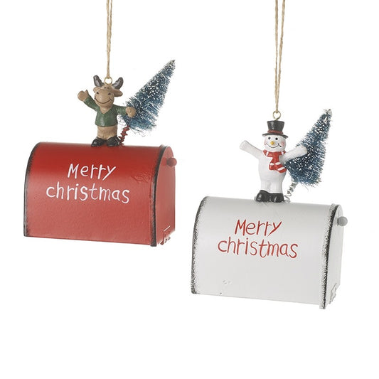 Metal Merry Christmas Post Box