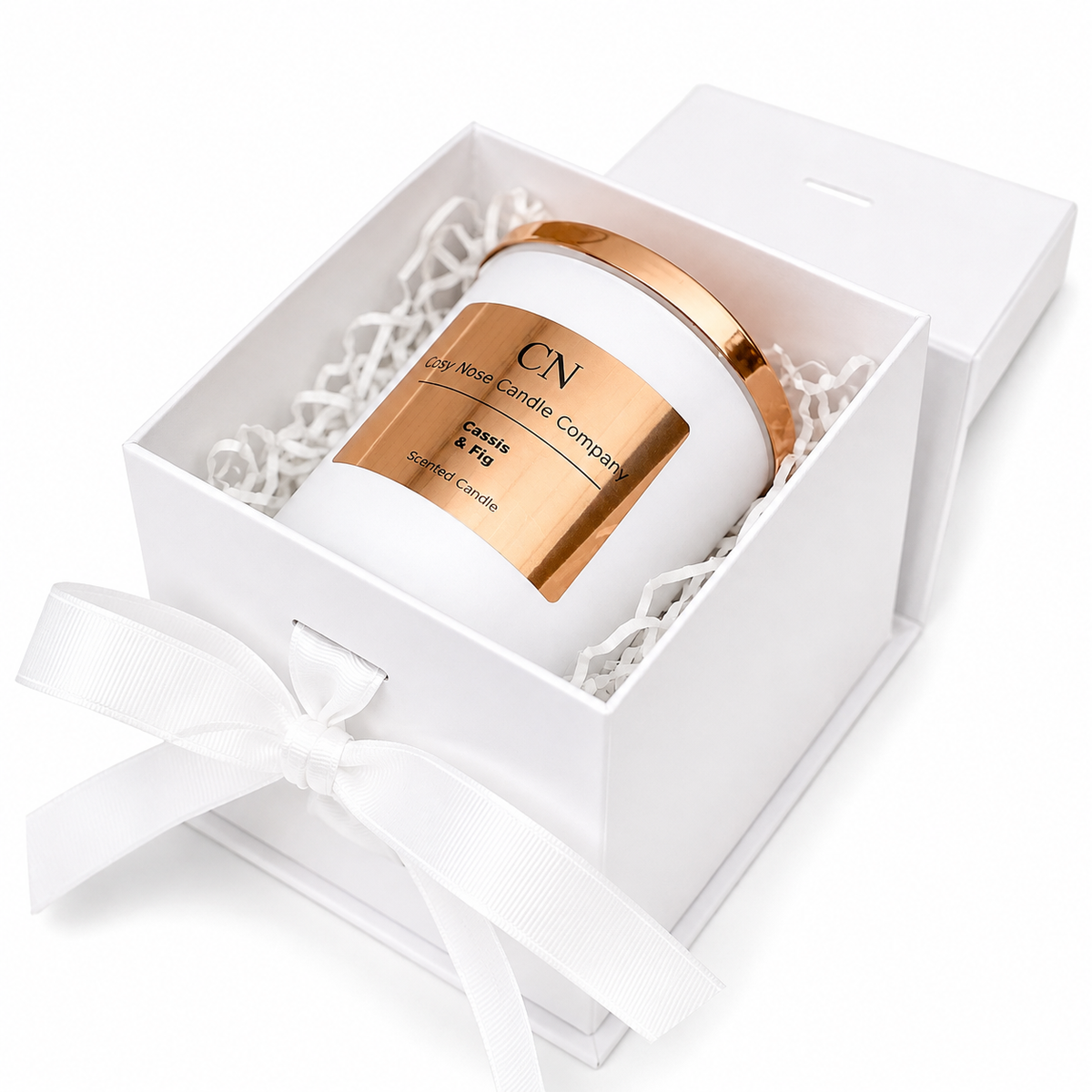 White Copper Candle