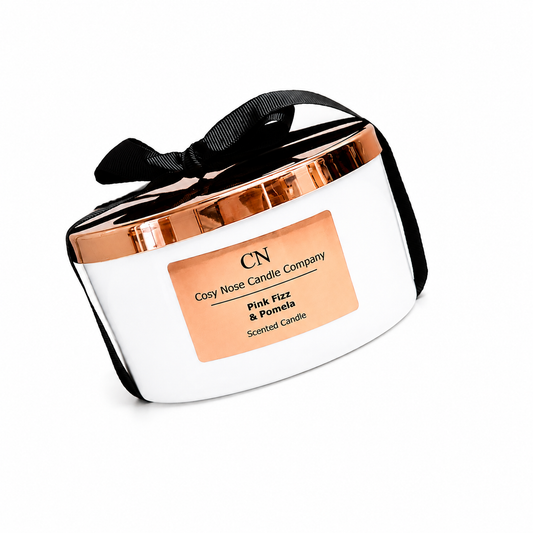 White Copper Tri Wick Candle