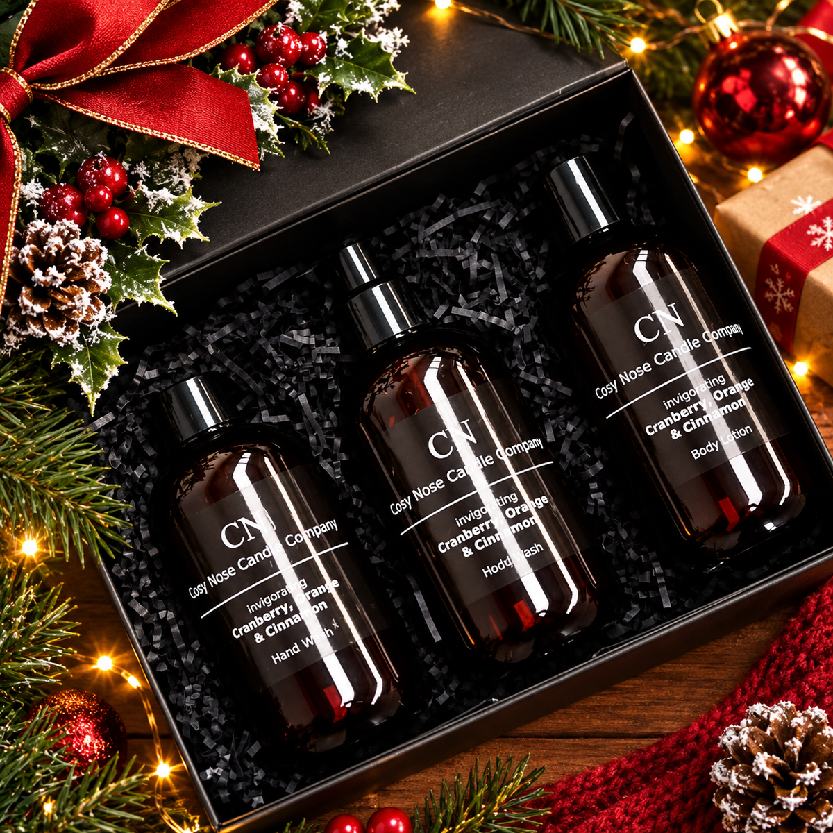 Festive Mix & Match Body Care Gift Set - Black