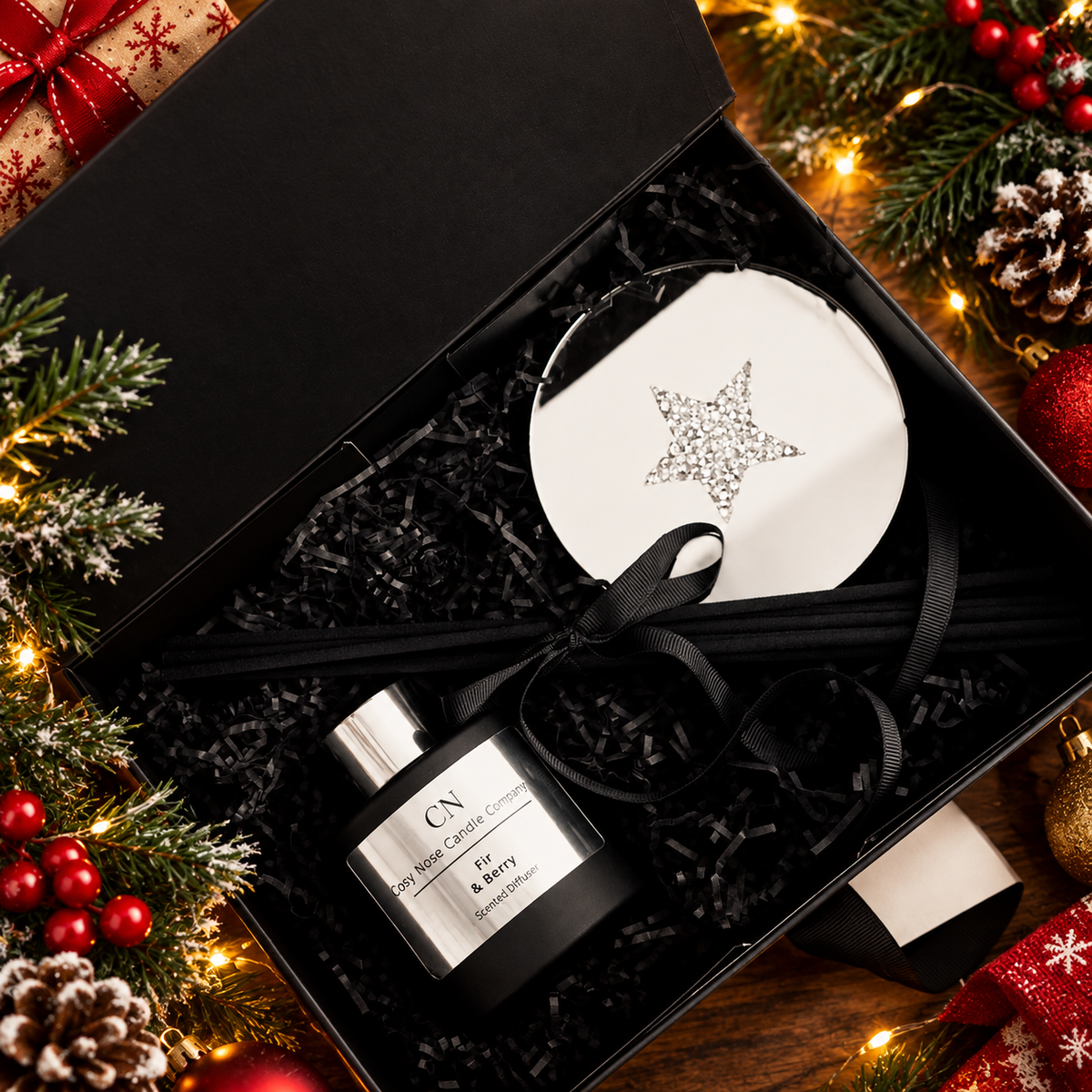 Festive Black Silver Diffuser
