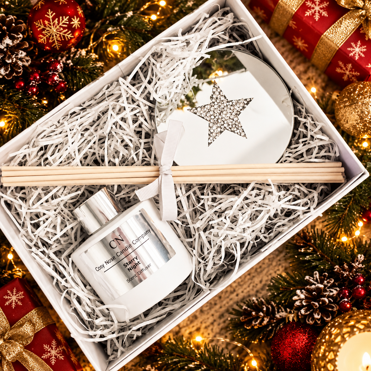 Festive White Silver Diffuser