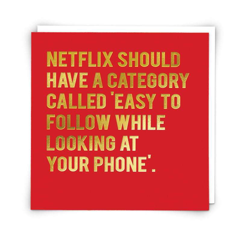 "Netflix" Greeting Card