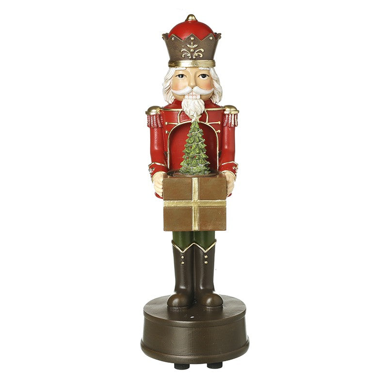 Musical spinning soldier with tree decoration (Red)