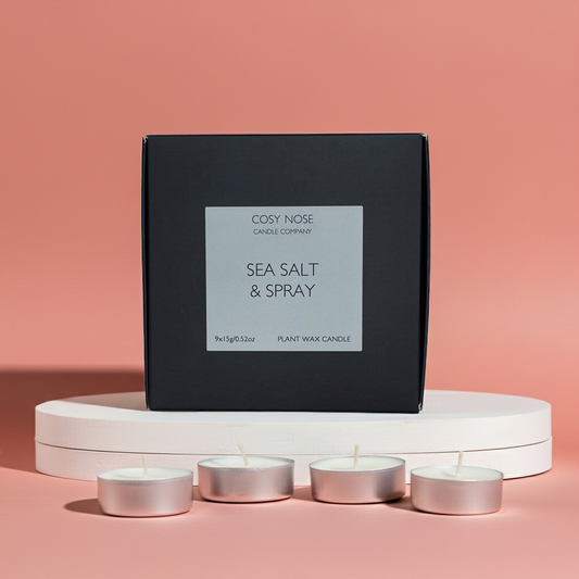 Box of 9 Scented Tealights - Seasalt & Spray