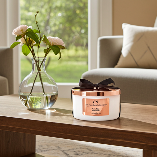 White Copper Tri Wick Candle