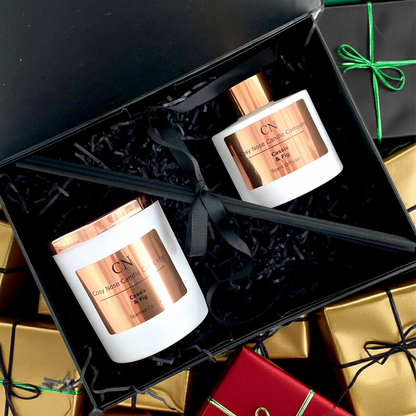 White Copper Candle Diffuser Gift Set