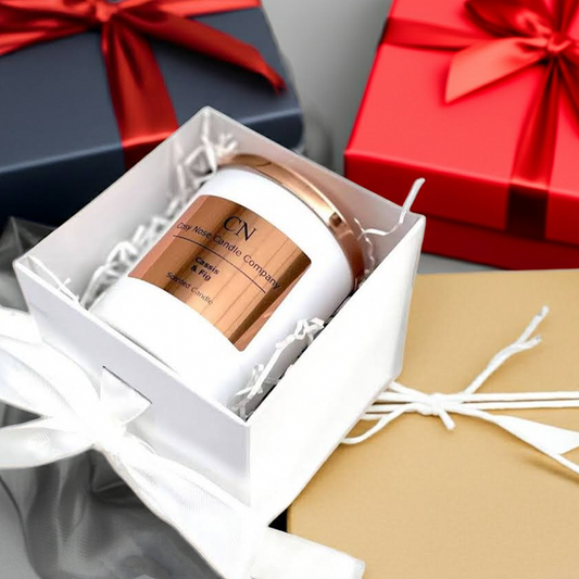 White Copper Candle