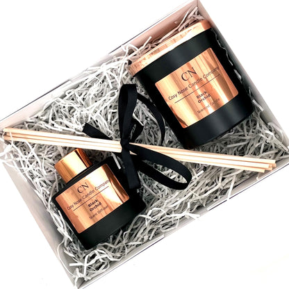 Black Copper Candle Diffuser Gift Set