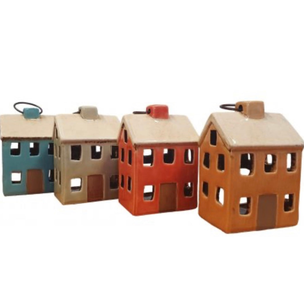 Village Pottery Small Tealight Houses