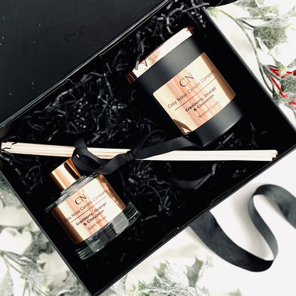 Festive Clear Copper Candle Diffuser Gift Set