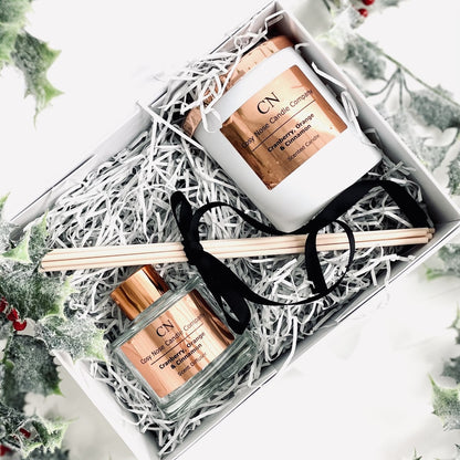 Festive Clear Copper Candle Diffuser Gift Set